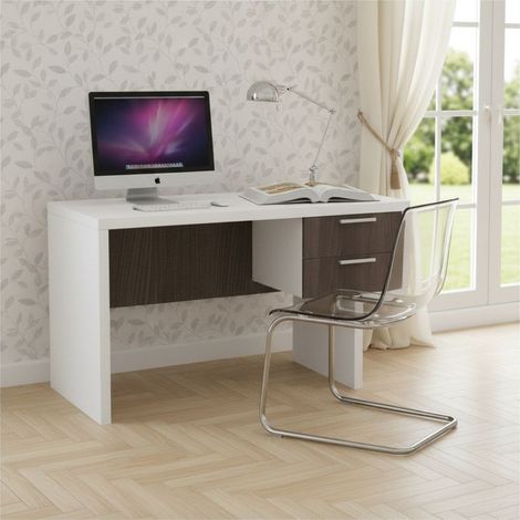 Scrivania di design - Soluzione perfetta per il tuo studio - Bianco e Olmo
