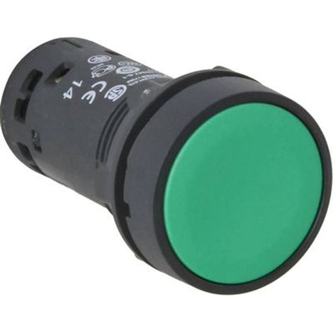 Pulsante afflosciato Harmony Ø22 verde 1NA+1NC - XB7NA35