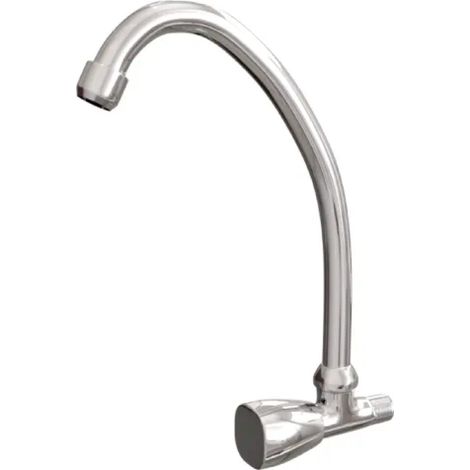 RUBINETTO MONOFORO LAVELLO A MURO CON BOCCA GIREVOLE 1/2  Idroweb