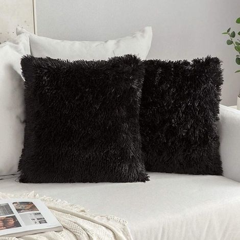Ensemble De 2 Housses De Coussin Coussins De Canapé En Fourrure Artificielle Coussins Décoratifs Décoratifs Coussins Câlins Cous (1/5)