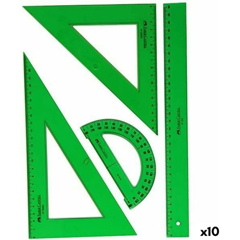 Set de reglas faber-castell verde (10 unidades) (1/2)