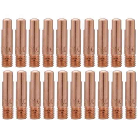 20pcs Copper Contact Tip for 15AK MIG/MAG Welding Torch Consumables (1.0mm) (1/5)