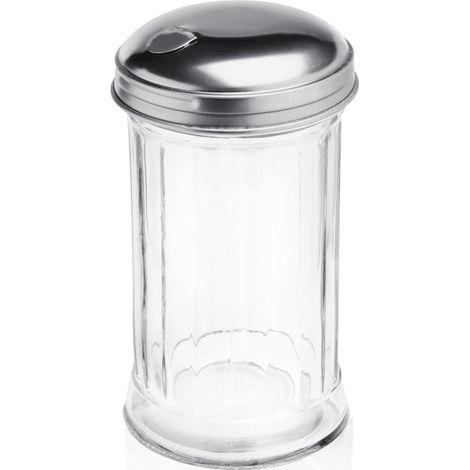 Sucrier style américain 300 ml Ø 7,5 cm inox verre - Was Germany