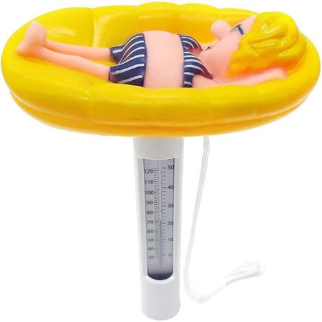 royaluxe -Thermomètre de piscine flottant, grand thermomètre d'eau de bassin facile à lire, thermomètre de piscine pour bébé de dessin animé pour piscines, eaux de baignade, spas, bains à remous, aqua (1/5)