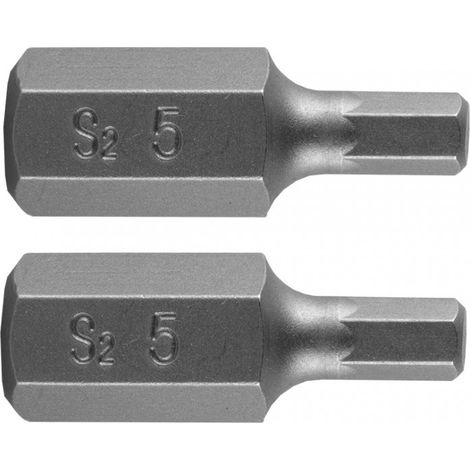 Punta hexagonal de 5 x 30 mm, S2 x 2 unidades. (1/3)