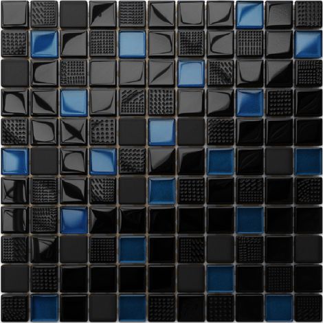 Ilcom mosaico in vetro su rete per bagno e cucina 30cm x 30cm  - Inter (1/5)