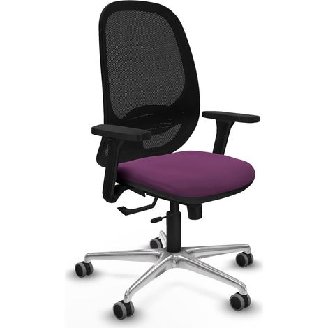 Chaise de bureau piqueras y crespo Cilanco noir cuir synthétique maille (1/2)