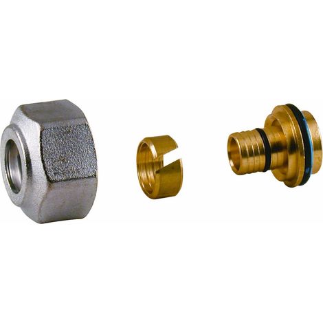 Giacomini – Raccord laiton adaptateur pour tube PE – Alésage 16 x 12 – Certification QB N°26-2013 – Pour chauffage par le sol (1/3)