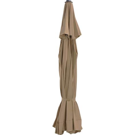 vidaXL Tela de repuesto para sombrilla gris taupe 515 cm (1/5)