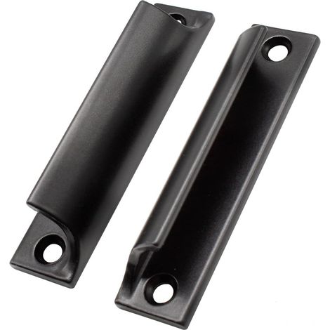 2 Pièces 90 mm Poignée de Porte Coulissante, Noir Aluminium Poignée Meuble, Poignee de Meuble Cuisine, pour Portes de Balcon, Portes Coulissantes, Tiroirs (1/5)