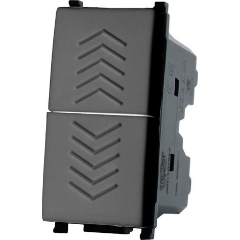 Doppio pulsante compatibile con vimar plana tasto interruttore saliscendi 1p 10a 220v nero (1/3)