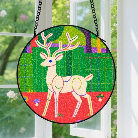 Capteur de Soleil en Vitrail Décoration Spirituelle pour Maison 30cm (1/4)