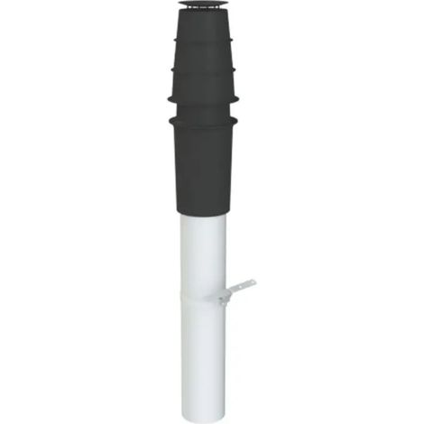 BRÖTJE Juego básico de techo concéntrico KAS 60/5 S, negro, DN60/100, 7630514