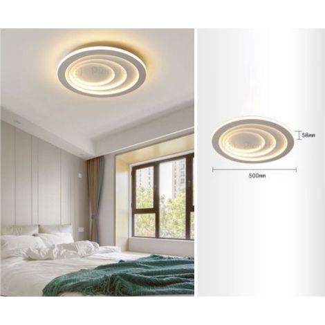 Plafoniera led 70w rotonda cerchio lampadario con telecomando luce dimmerabile bianco naturale calda design moderno (1/5)