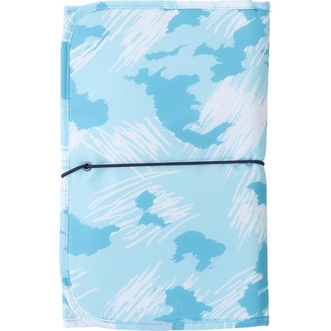 Coussin à langer portable en nylon imperméable multifonction, confortable pour bébé, usage voyage et maison, bleu graffiti (1/5)