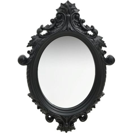 Miroir mural style château, 56 x 76 cm, noir (1/5)