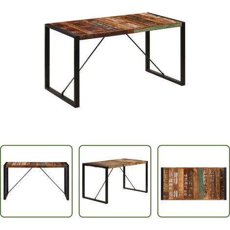 Massivholz Tisch -  Esstisch 140x70x75 cm Altholz Massiv (1/5)