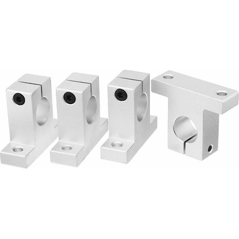 royaluxe - Support d'arbre Linéaire CNC Unités de Glissière à Billes à Mouvement Linéaire Support de Rail Guide d'arbre SK20 ,(4pcs) (1/5)