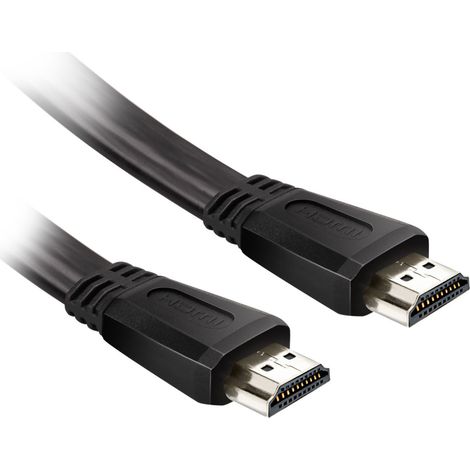 Ekon ECVHDMI10FLAT HDMI-Kabel 1 m HDMI Typ A (Standard) Schwarz (1/4)