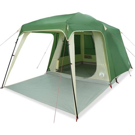 vidaXL Tienda de campaña iglú on porche 5 personas impermeable verde (1/2)