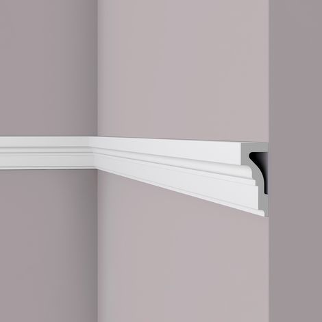 Wand- und Friesleiste NMC WL4 WALLSTYL Noel Marquet Zierleiste Eckleiste Stuckleiste Zeitloses Klassisches Design weiß 2 m (1/4)