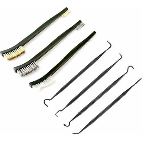 Ensemble de 7 mini brosses métalliques pour le nettoyage des soudures, de la rouille et de la poussière, de l'acier inoxydable et du nylon (1/4)