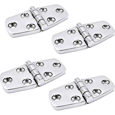 Charnière à bande en acier inoxydable (4 pièces), charnière de porte pliante à 180 degrés, charnière moulée robuste pour bateau ou yacht (1/5)