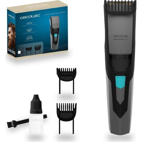 Cecotec Tondeuse à Barbe Sans Fil PrecisionCare Barber. Tondeuse à Batterie avec Lames en Acier Inoxydable (1/3)