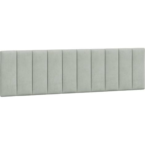 Maison Exclusive - Coussin de tête de lit Hanko gris clair 180 cm velours