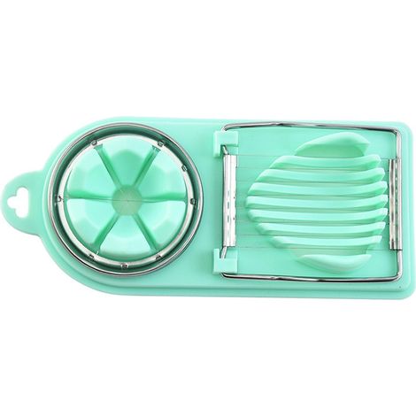 Coupe-œufs multifonctionnel 2 en 1 en acier inoxydable pour accessoires de cuisine (vert clair) (1/5)