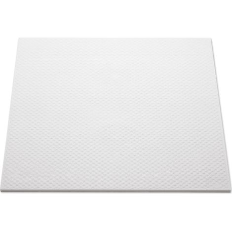 Dalle de plafond polystyrène expansé 10 x 500 x 500 mm – Lot de 8 pièces – Finition texturée pour installation facile – Decoflair (1/3)