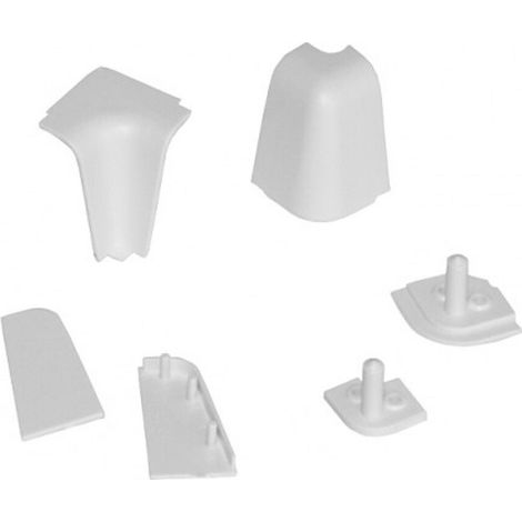 Kit terminali tappi e angolari per alzatina accessori top cucina vari colori colore: marrone chiaro a becco