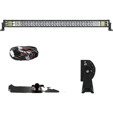 Barra de luz LED, doble fila, forma recta, resistente al agua. (1/2)