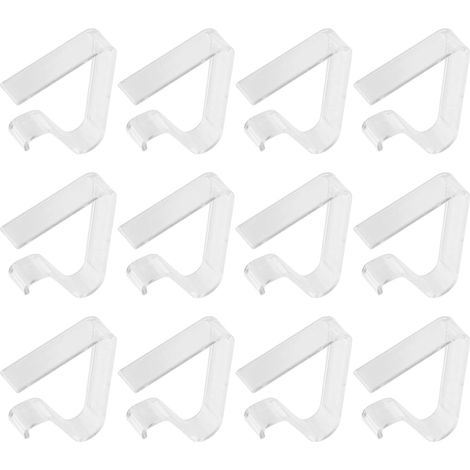 Hemobllo Lot de 12 pinces à nappe transparentes, en plastique (1/5)