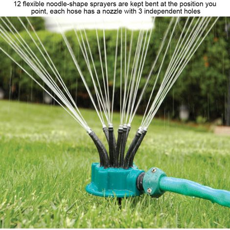 Irrigatore da giardino automatico girevole a 360° con testine multiple (Ø15 cm) (1/5)
