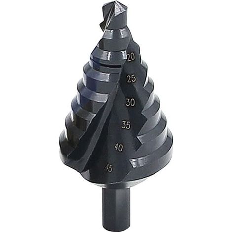 foret étagé pour nitruration hélicoïdale fraise multi-trous 10mm-45mmtotal 8 étapes tailles de trous coupe, agrandissement, tôle, PCV, travail du bois (1/5)