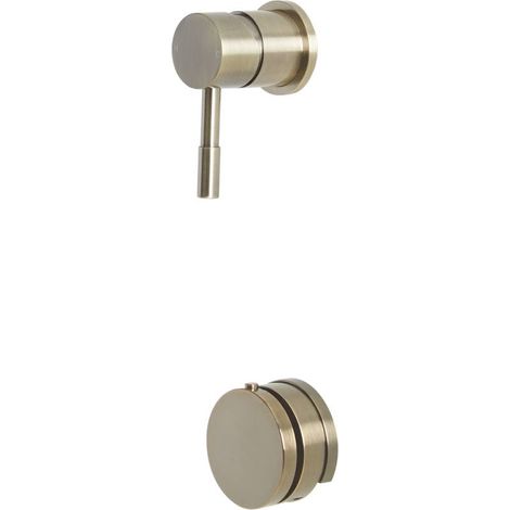Milano Clarus 1 Outlet Manual Mixer Shower Valve with Overflow Bath Filler Tap and Pop Up Click Clack Waste - Brushed Brass (1/5)