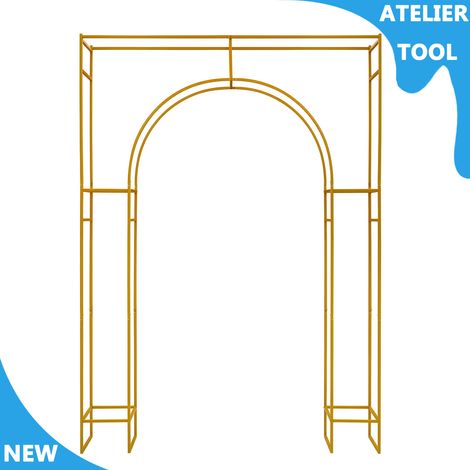 ATELIER 5.91ft8.2ft mariage arc de fond stand or mariage arcs cérémonie carré métal ballon arc décoration (1/5)