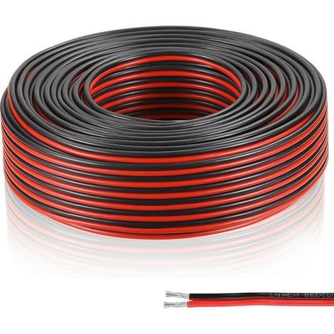 22AWG Fils électrique en Silicone, 30 Mètres 0,33mm² v Rallonge Câble Fil Cable fil de cuivre étamé multibrins Résistant à Haute Température pour Bandes LED et Câblage électronique (1/5)