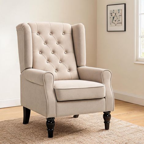 Canapé beige en polyester 74 x 87 x 102 cm (1/5)