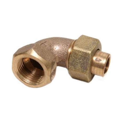 Lötverschraubungswinkel konisch dichtend 15x1/2" IG, Rotguss