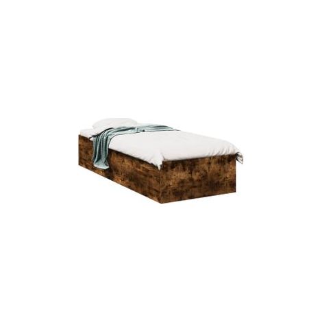 Cadre de lit chêne fumé 90x190 bois d'ingénierie (1/5)