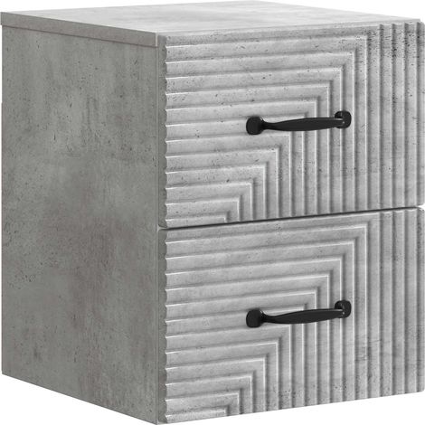 Wall-Mounted Bedside Cabinet Concrete Grey 34.5 x 33 x 40 cm vidaXL