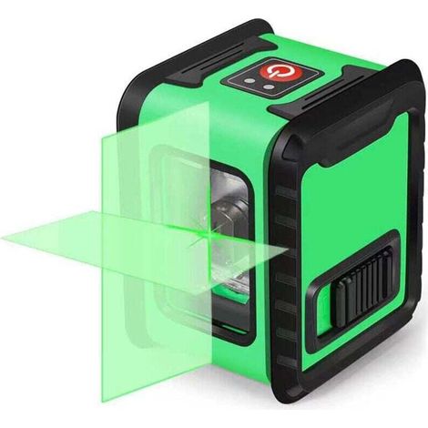 Niveau laser Cross - Line (vertical/horizontal) Auto nivellement laser vert wasserwaagen plage de travail: 25 m, ip54 pour chantier/aménagement intérieur