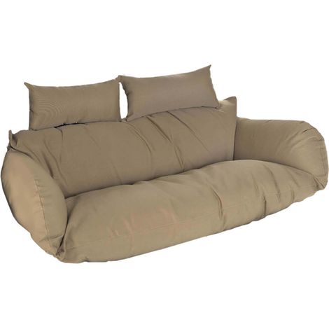 Home Deluxe - Cojín para silla colgante de poliratán TWIN  Color: Marrón