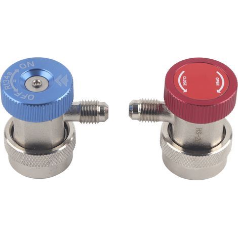 2 pièces coupleur rapide haut bas pour R134A A/C ensemble de jauge de collecteur adaptateur en laiton accessoire de climatisation (1/5)