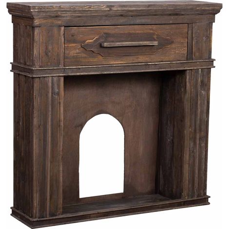 Marco de chimenea de madera 121x32.5x120h cm (1/5)