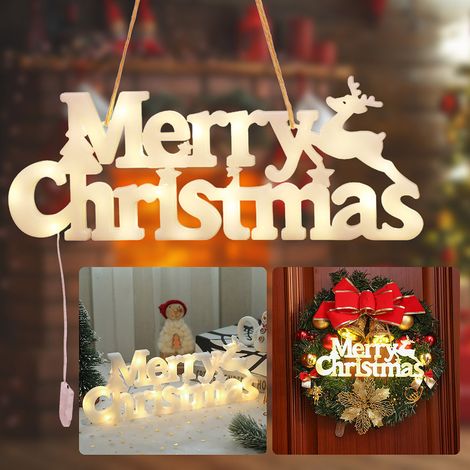 Frohe Weihnachten LED-Lichterketten für Weihnachtsbaum, Kranz und Weihnachtsdekoration – Partyzubehör (1/3)