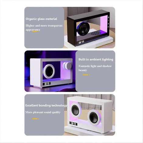Tragbarer Retro-Bluetooth-Lautsprecherwecker mit RGB-Beleuchtung und TF-Kartensteckplatz (1/5)