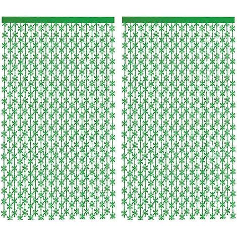 2 Stück Schneeflocken-Folienfransen-Vorhänge, glänzende Metallic-Fransen für Partys (1/5)